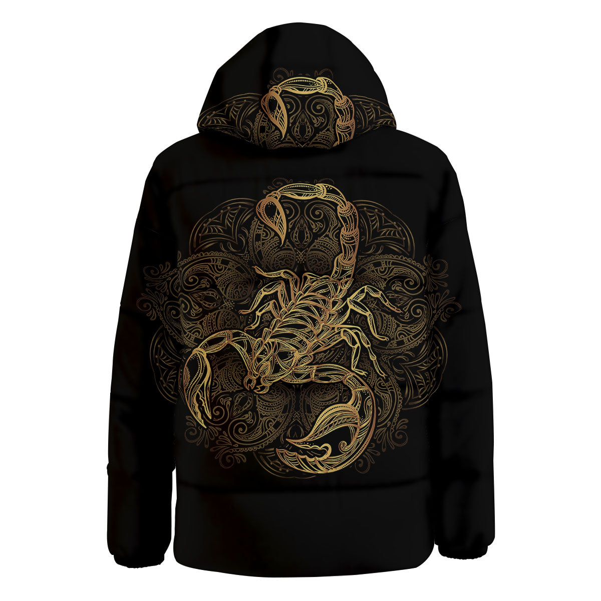 Scorpio Gold Print Down Jacket-grizzshop