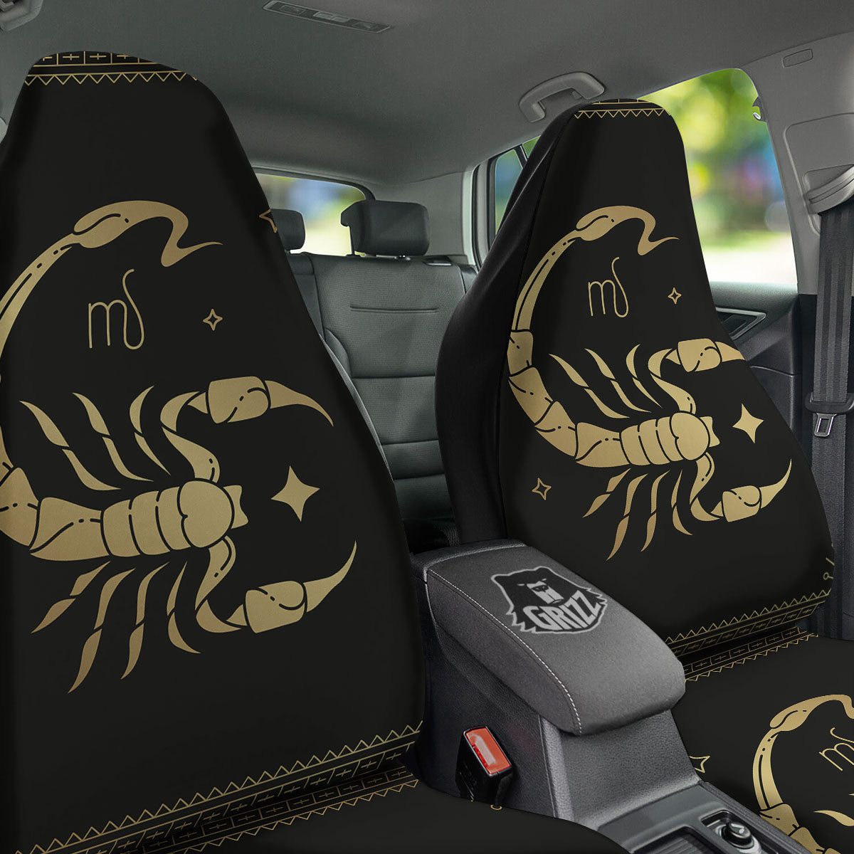 Scorpio Sign Astrological Print Car Seat Covers-grizzshop