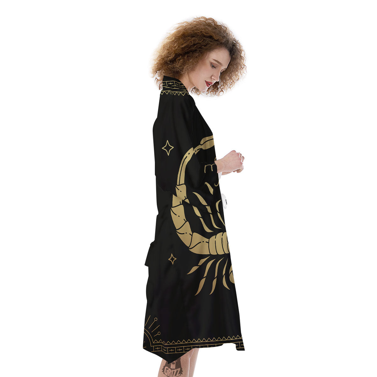 Scorpio Sign Astrological Print Kimono-grizzshop