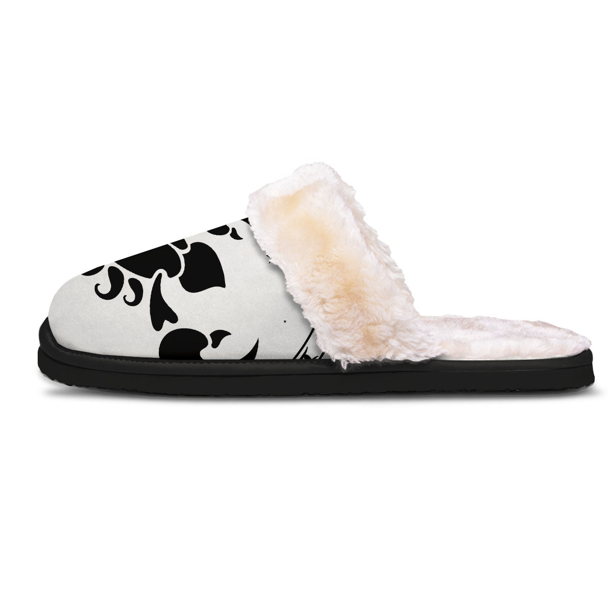 Scorpio Sign White And Black Print Slippers-grizzshop