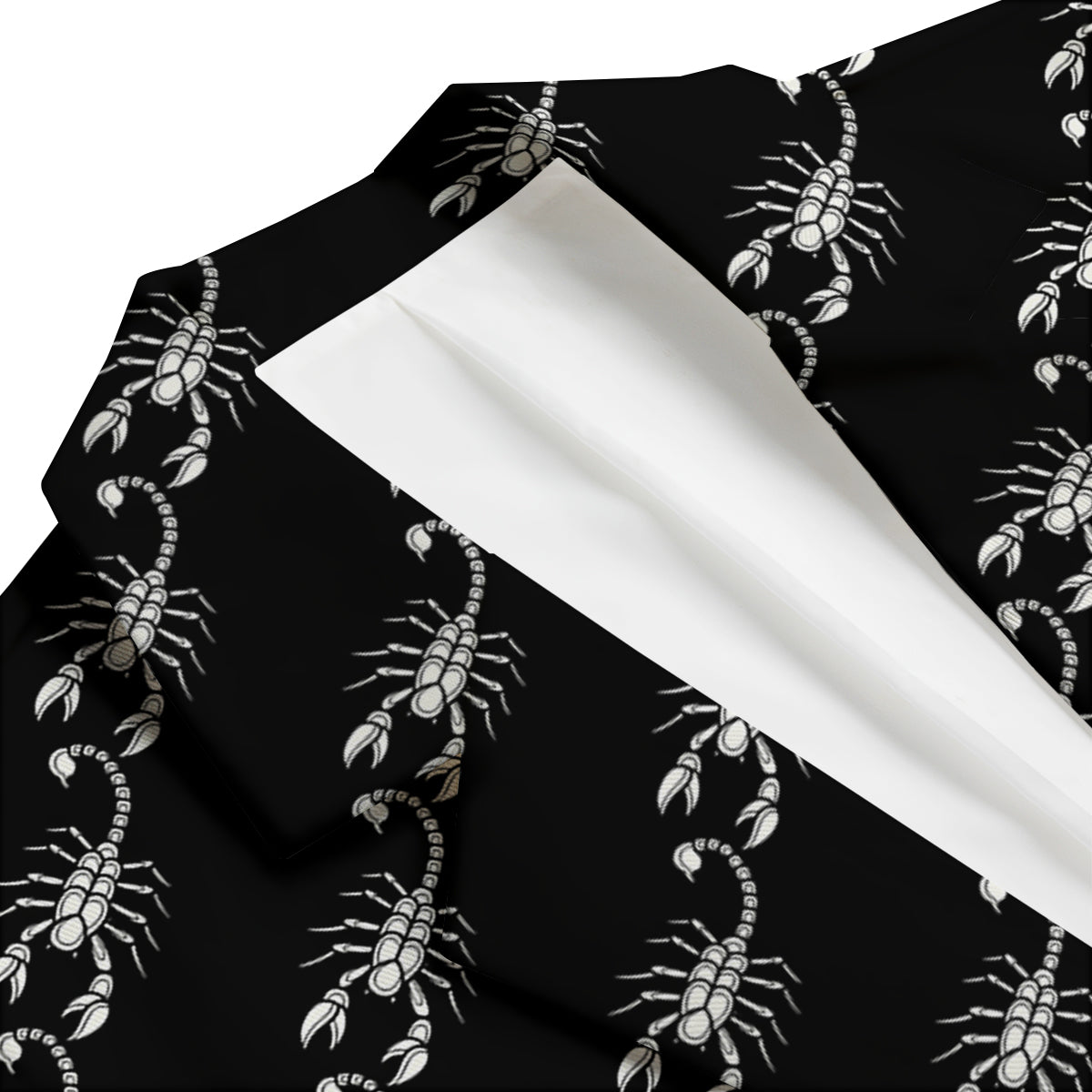 Scorpion Black Print Pattern Men's Blazer-grizzshop