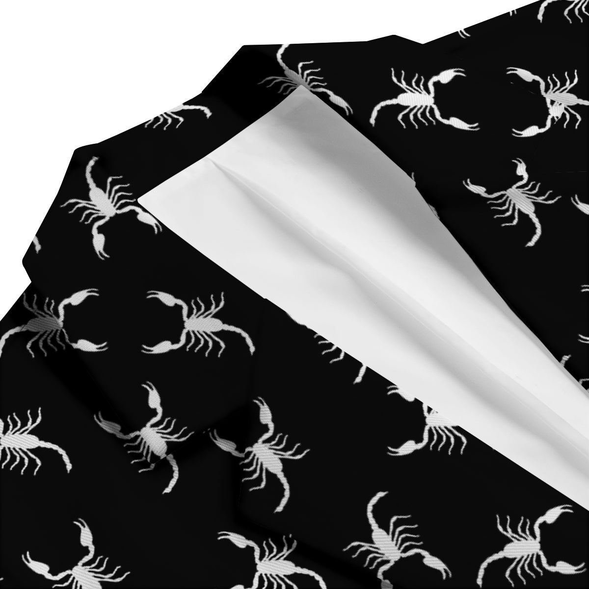 Scorpion Black White Print Pattern Men's Blazer-grizzshop