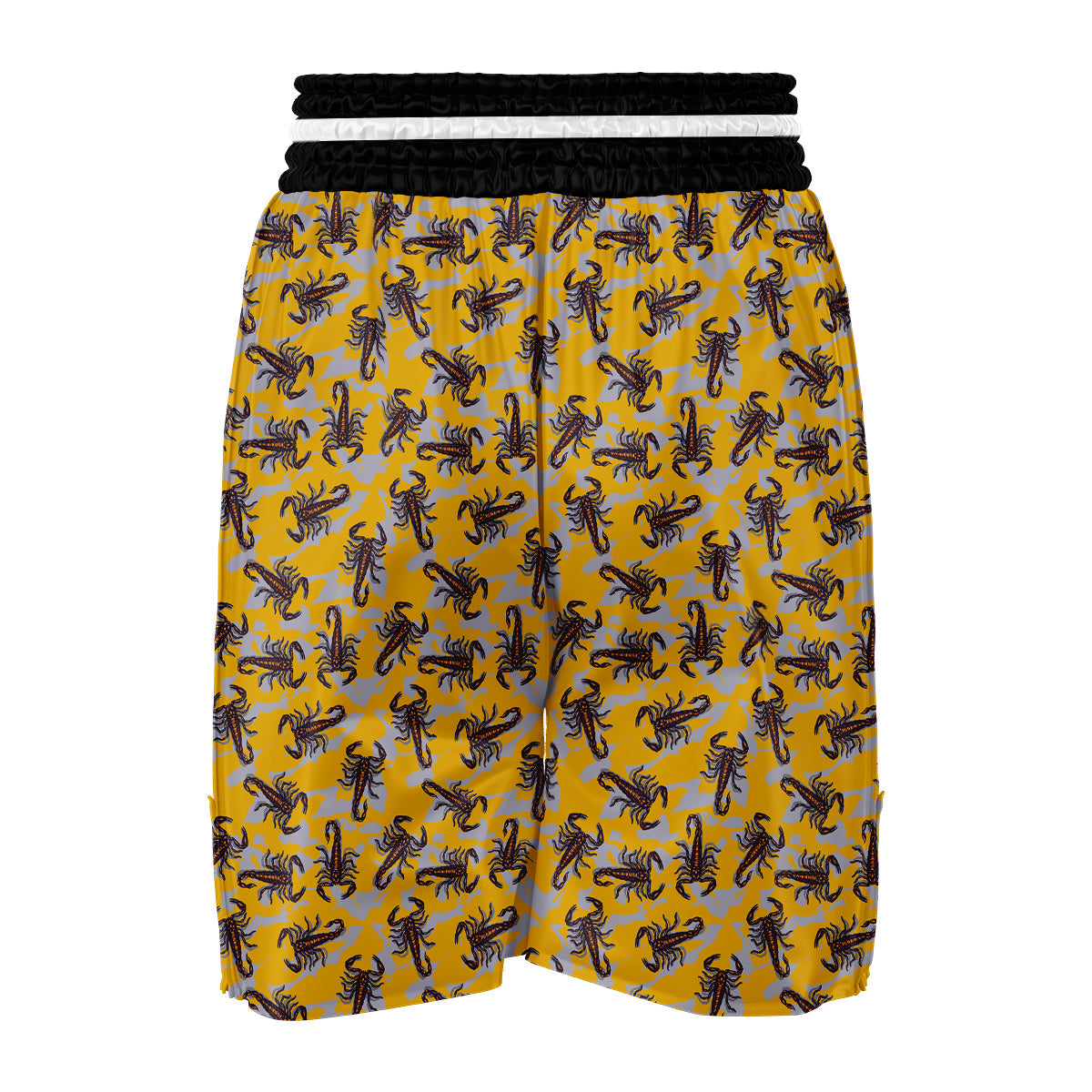 Scorpion Yellow Camo Print Pattern Boxing Shorts-grizzshop