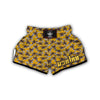 Scorpion Yellow Camo Print Pattern Muay Thai Boxing Shorts-grizzshop