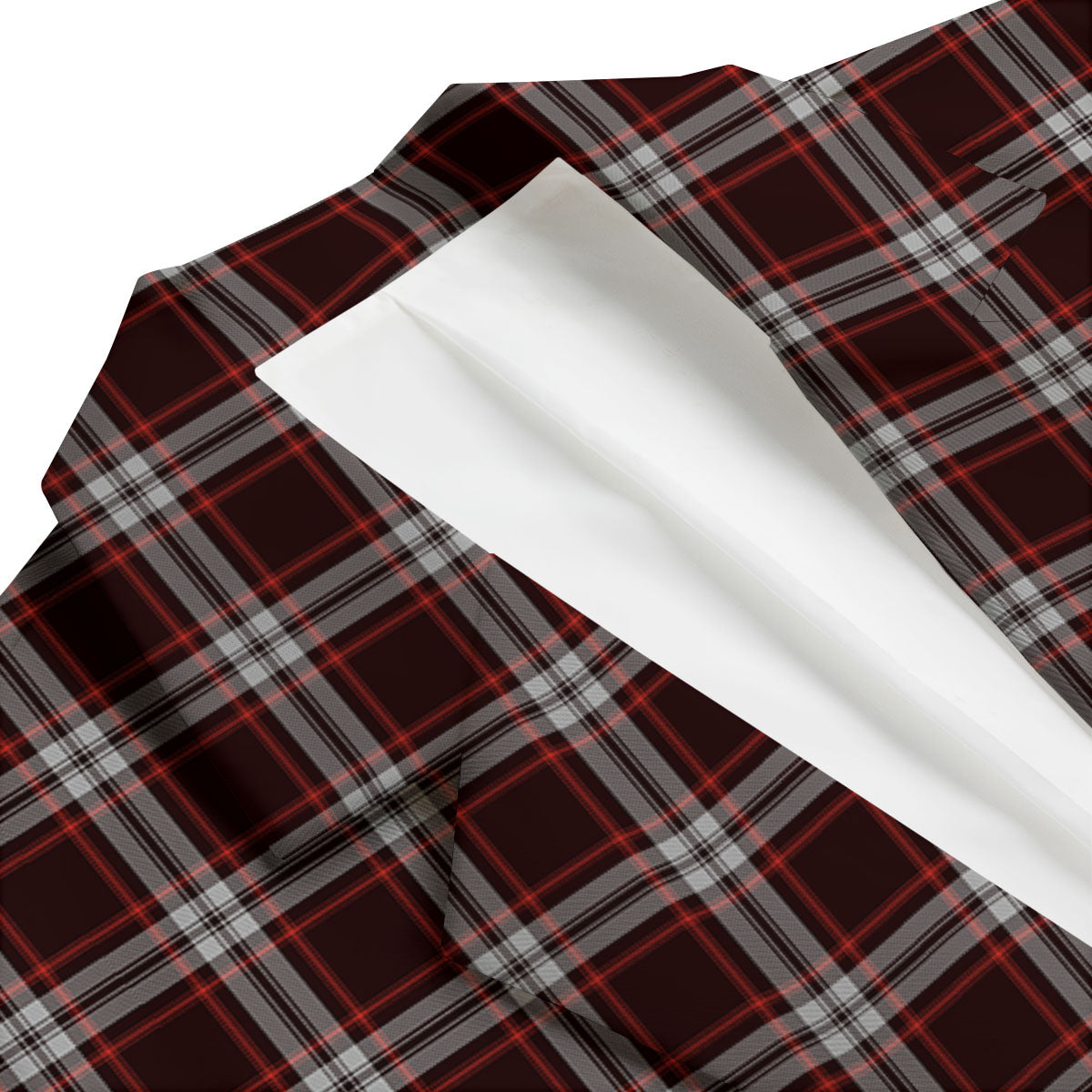 Scottish Plaid Grey Black And Red Print Men's Blazer-grizzshop
