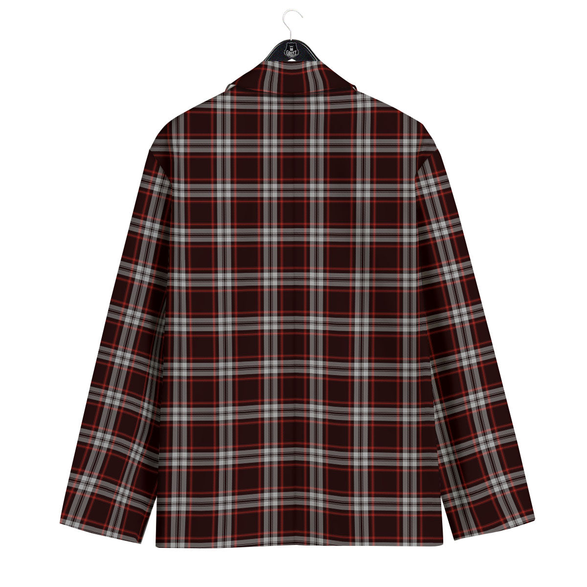 Scottish Plaid Grey Black And Red Print Men's Sport Coat-grizzshop