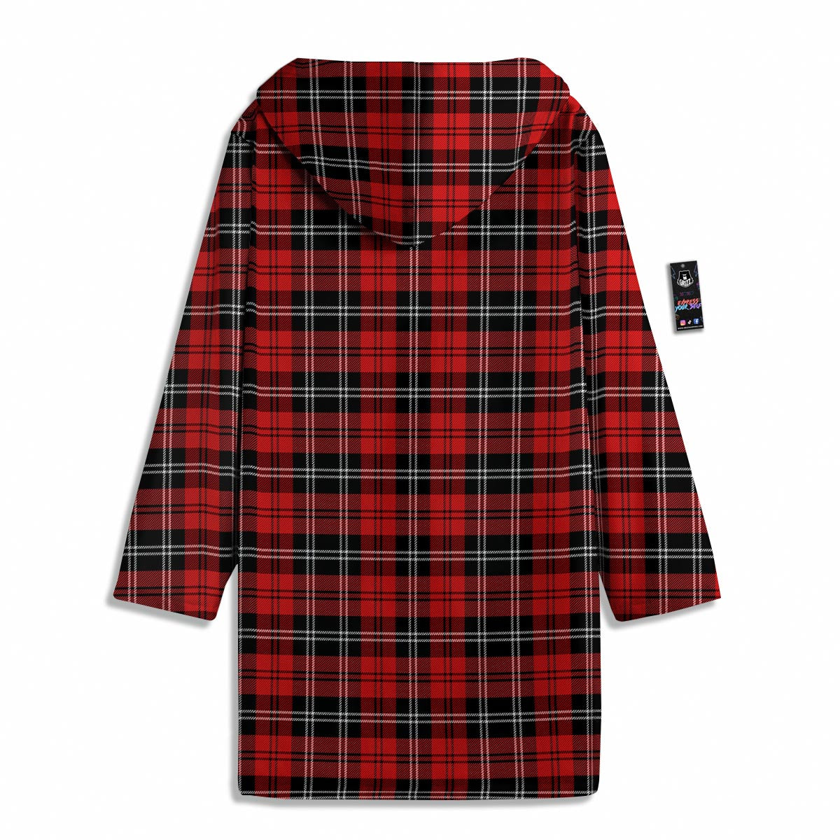 Scottish Plaid Red Black And White Print Pattern Men's Windbreaker Jacket-grizzshop