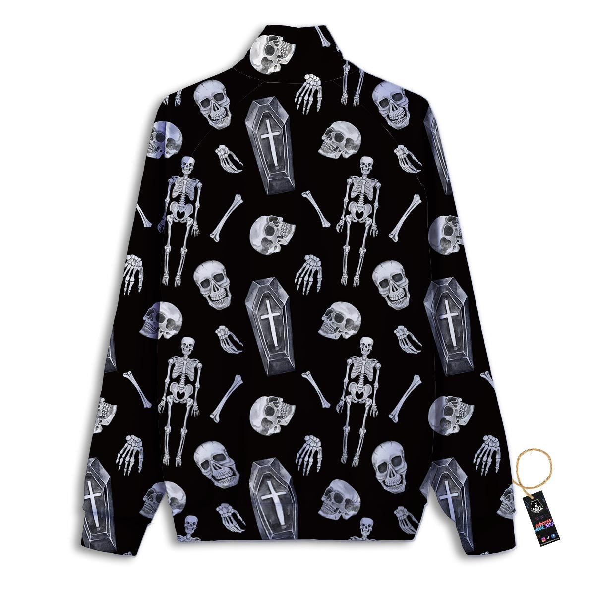 Scottish Plaid Red Black And White Print Pattern Track Jacket-grizzshop