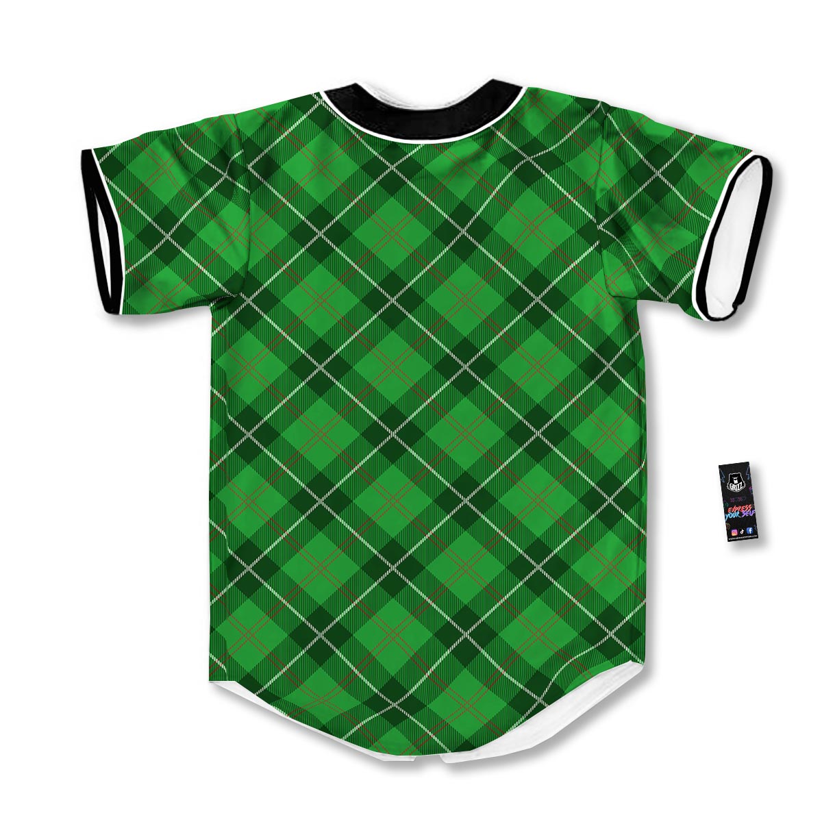 Scottish Plaid Saint Patrick's Day Print Pattern Baseball Jersey-grizzshop