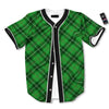 Scottish Plaid Saint Patrick's Day Print Pattern Baseball Jersey-grizzshop