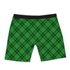 Scottish Plaid Saint Patrick's Day Print Pattern Boxer Briefs-grizzshop