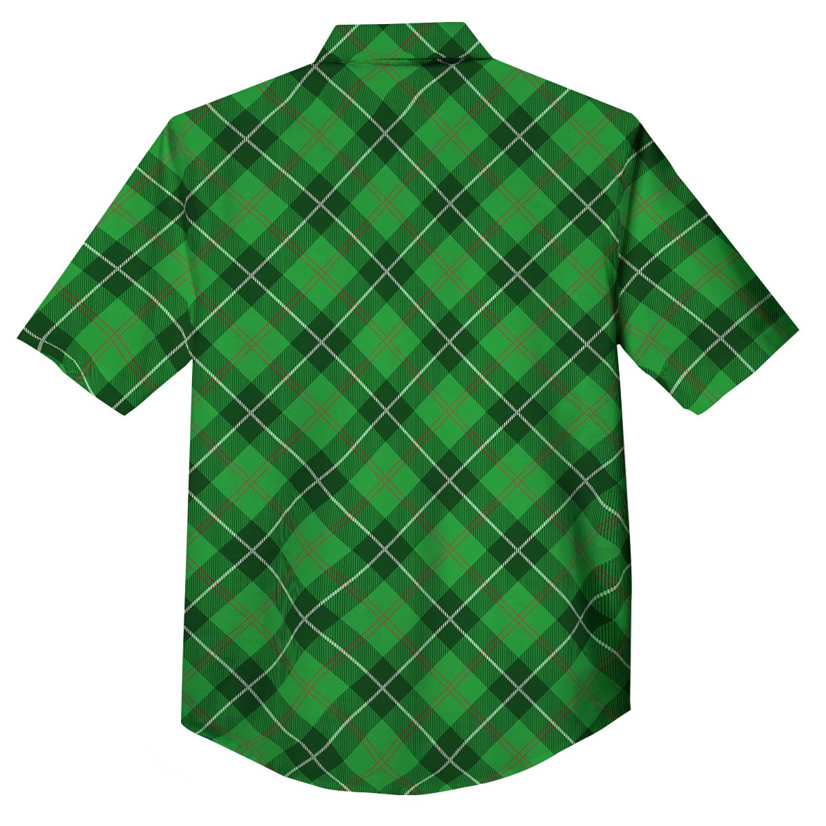 Scottish Plaid Saint Patrick's Day Print Pattern Button Up Shirt-grizzshop