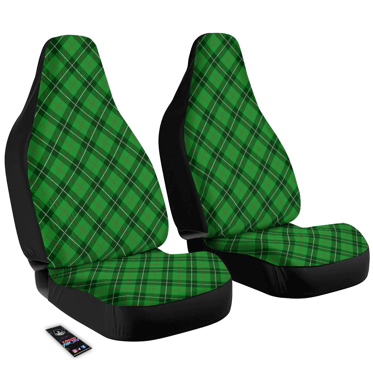 Scottish Plaid Saint Patrick's Day Print Pattern Car Seat Covers-grizzshop