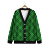 Scottish Plaid Saint Patrick's Day Print Pattern Cardigan-grizzshop