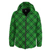 Scottish Plaid Saint Patrick's Day Print Pattern Down Jacket-grizzshop