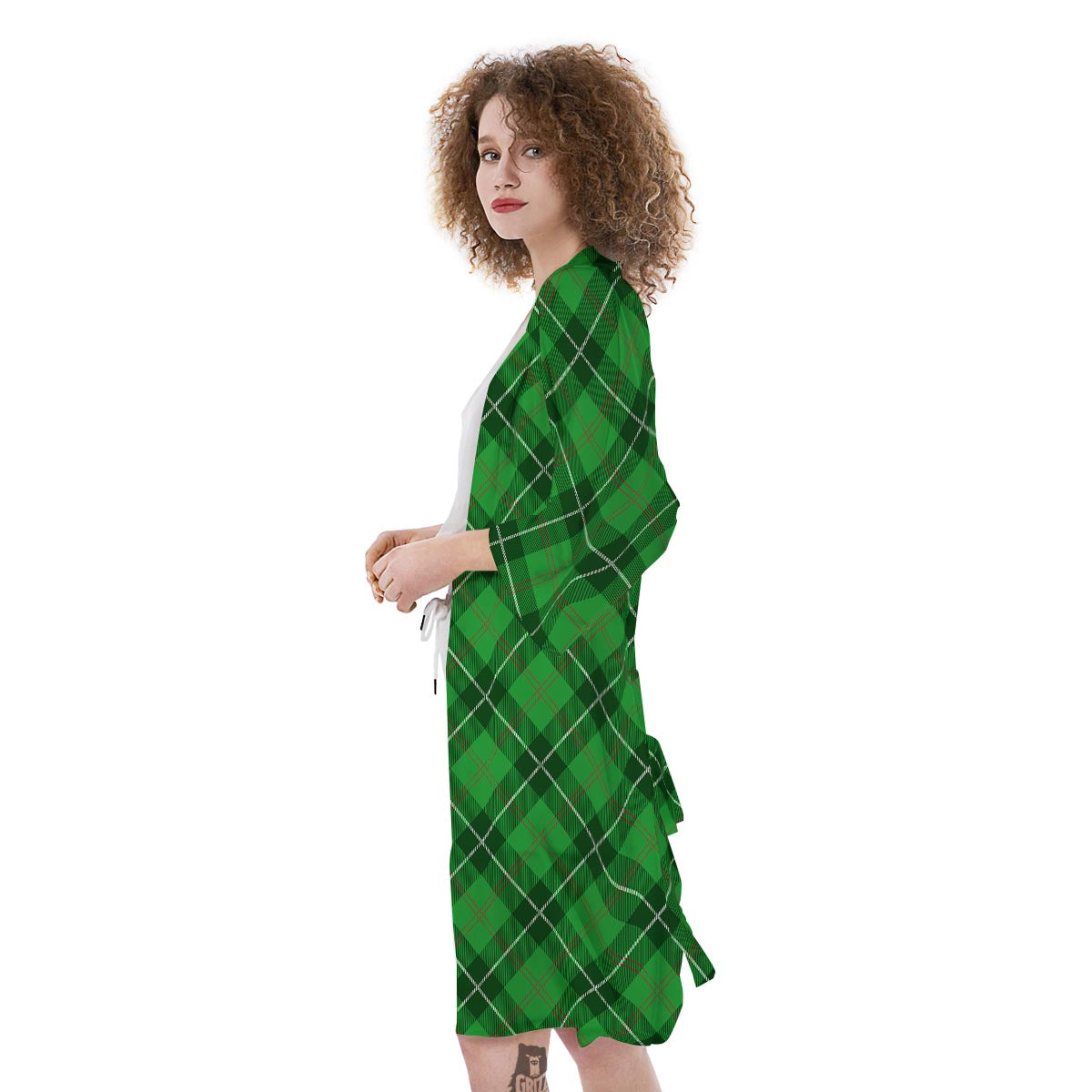 Scottish Plaid Saint Patrick's Day Print Pattern Kimono-grizzshop