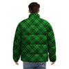 Scottish Plaid Saint Patrick's Day Print Pattern Puffer Jacket-grizzshop