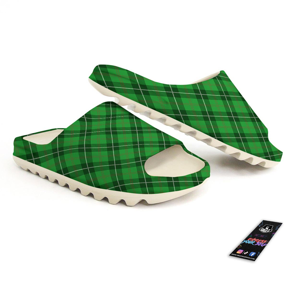 Scottish Plaid Saint Patrick's Day Print Pattern Sandals-grizzshop