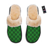 Scottish Plaid Saint Patrick's Day Print Pattern Slippers-grizzshop