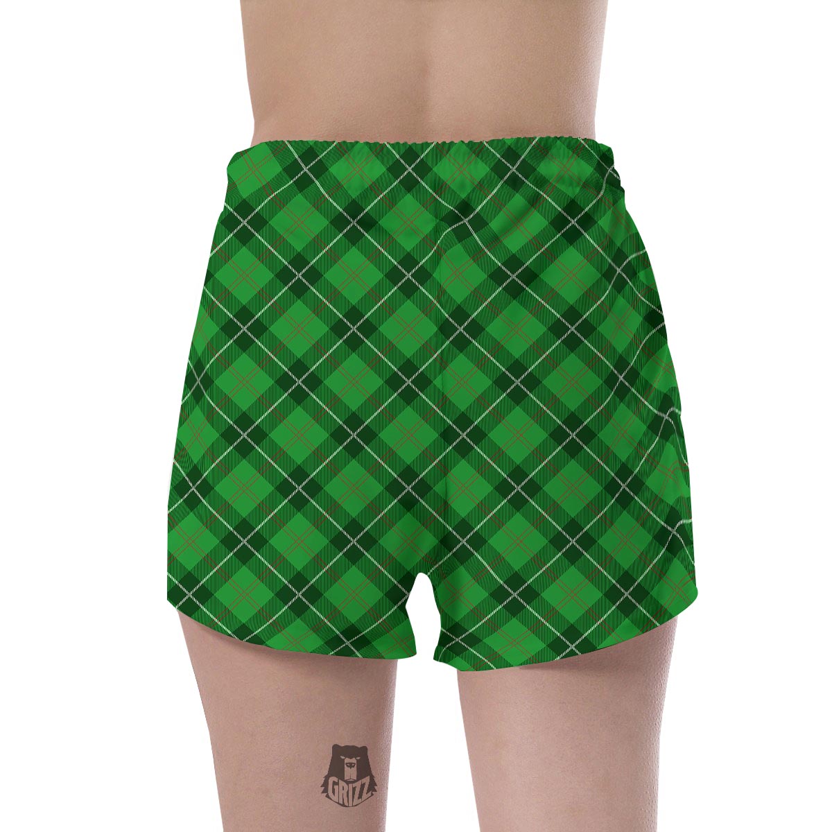 Scottish Plaid Saint Patrick's Day Print Pattern Women's Shorts-grizzshop