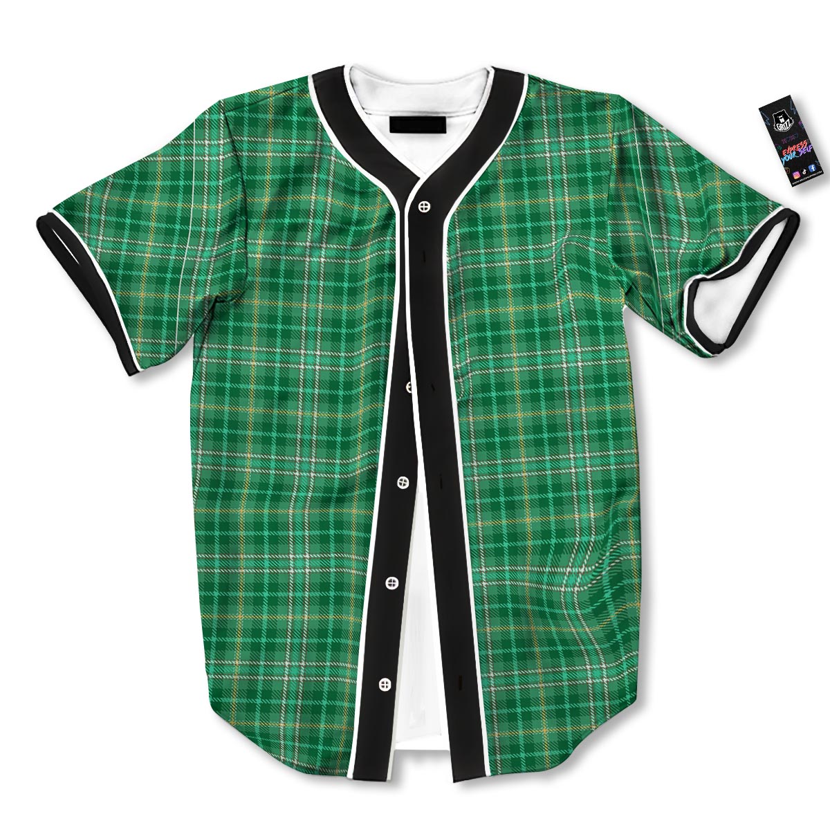 Scottish Plaid St. Patrick's Day Print Pattern Baseball Jersey-grizzshop