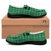 Scottish Plaid St. Patrick's Day Print Pattern Black Loafers-grizzshop