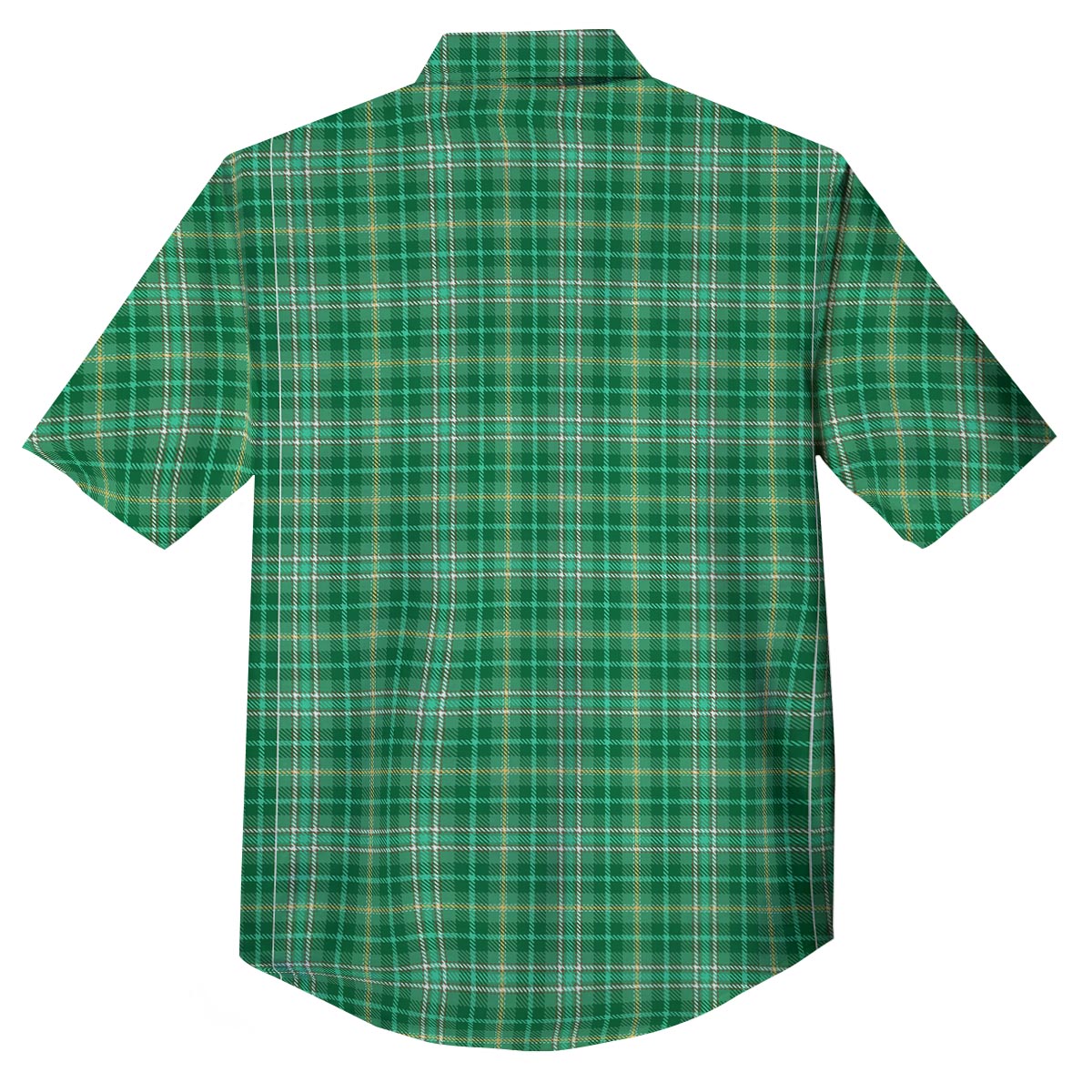 Scottish Plaid St. Patrick's Day Print Pattern Button Up Shirt-grizzshop