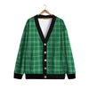 Scottish Plaid St. Patrick's Day Print Pattern Cardigan-grizzshop