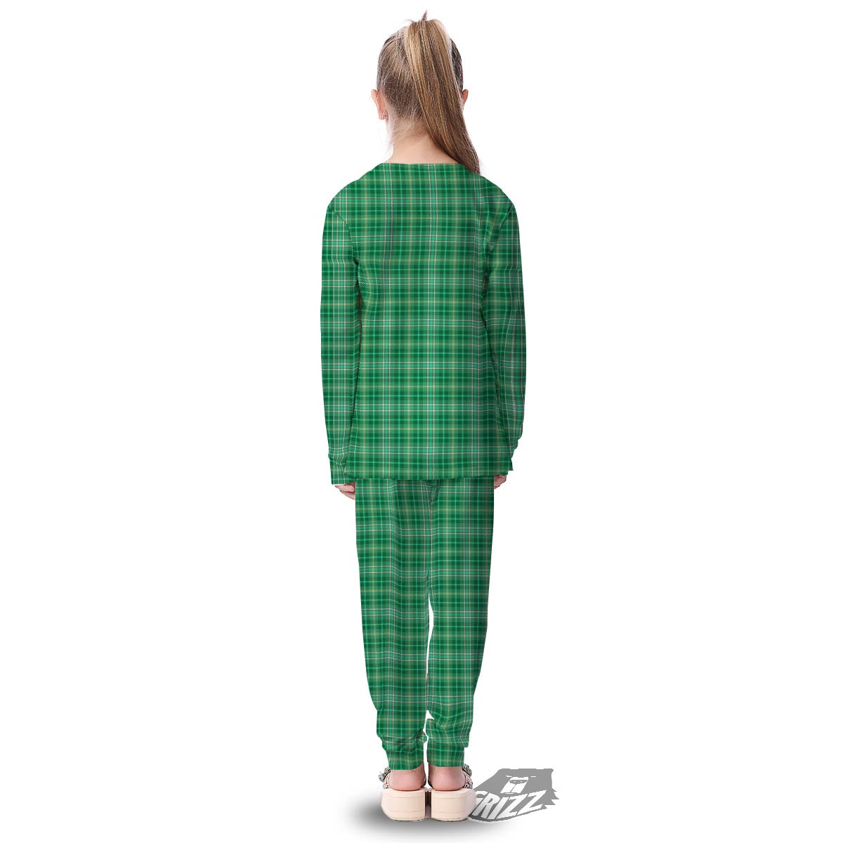 Scottish Plaid St. Patrick's Day Print Pattern Kid's Pajamas-grizzshop