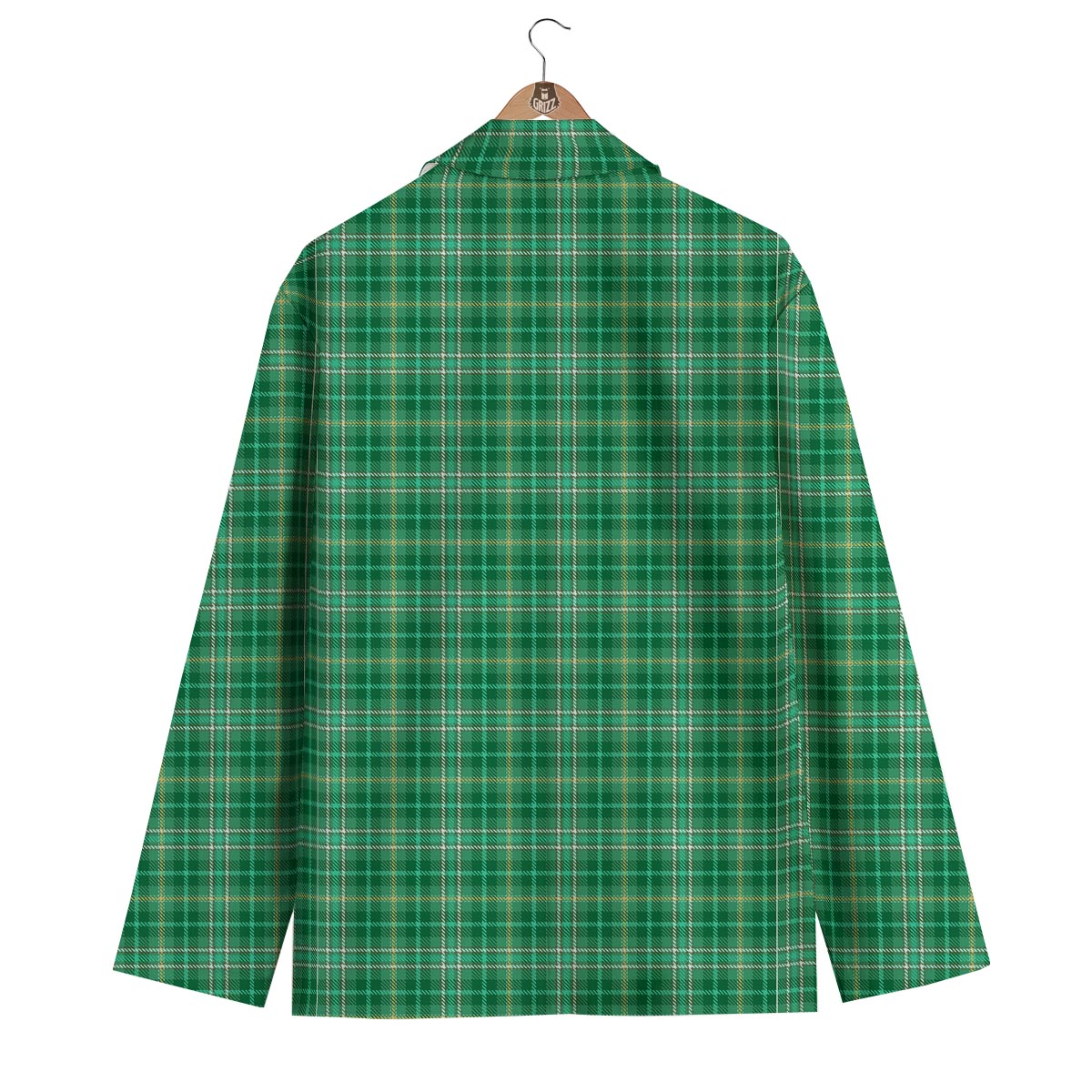 Scottish Plaid St. Patrick's Day Print Pattern Men's Blazer-grizzshop