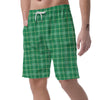 Scottish Plaid St. Patrick's Day Print Pattern Men's Shorts-grizzshop