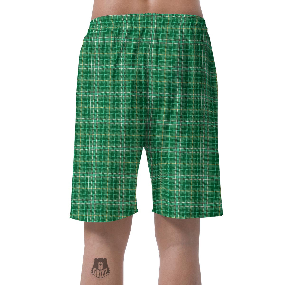 Scottish Plaid St. Patrick's Day Print Pattern Men's Shorts-grizzshop