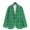 Scottish Plaid St. Patrick's Day Print Pattern Men's Sport Coat-grizzshop