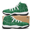 Scottish Plaid St. Patrick's Day Print Pattern White Bball Shoes-grizzshop