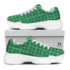 Scottish Plaid St. Patrick's Day Print Pattern White Chunky Shoes-grizzshop