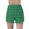 Scottish Plaid St. Patrick's Day Print Pattern Women's Shorts-grizzshop