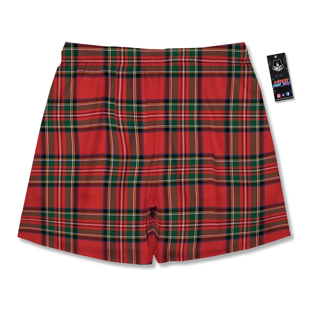 Scottish Stewart Tartan Print Pattern Men's Running Shorts-grizzshop