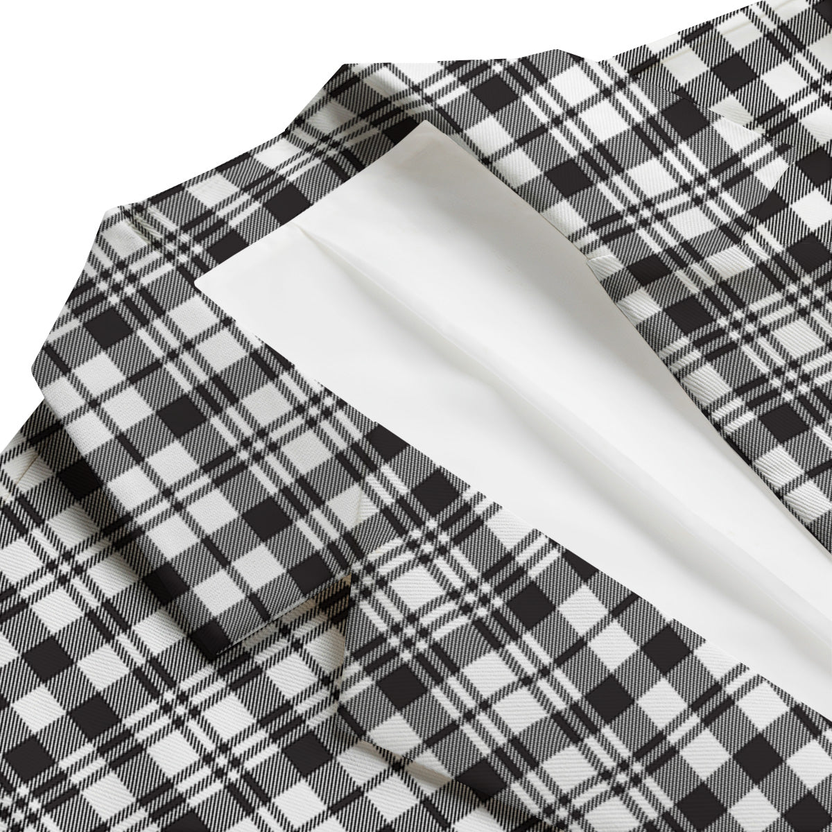 Scottish Tartan Black Watch Print Men's Blazer-grizzshop