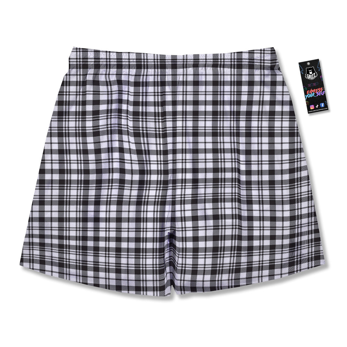 Scottish Tartan Black Watch Print Men's Running Shorts-grizzshop