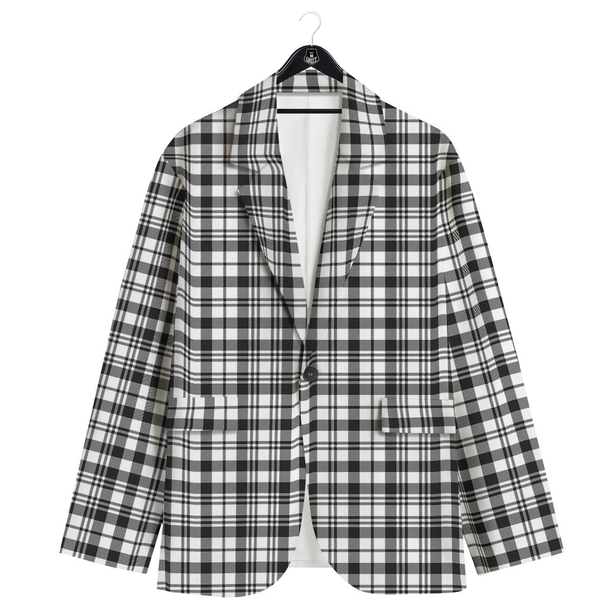Scottish Tartan Black Watch Print Men's Sport Coat-grizzshop