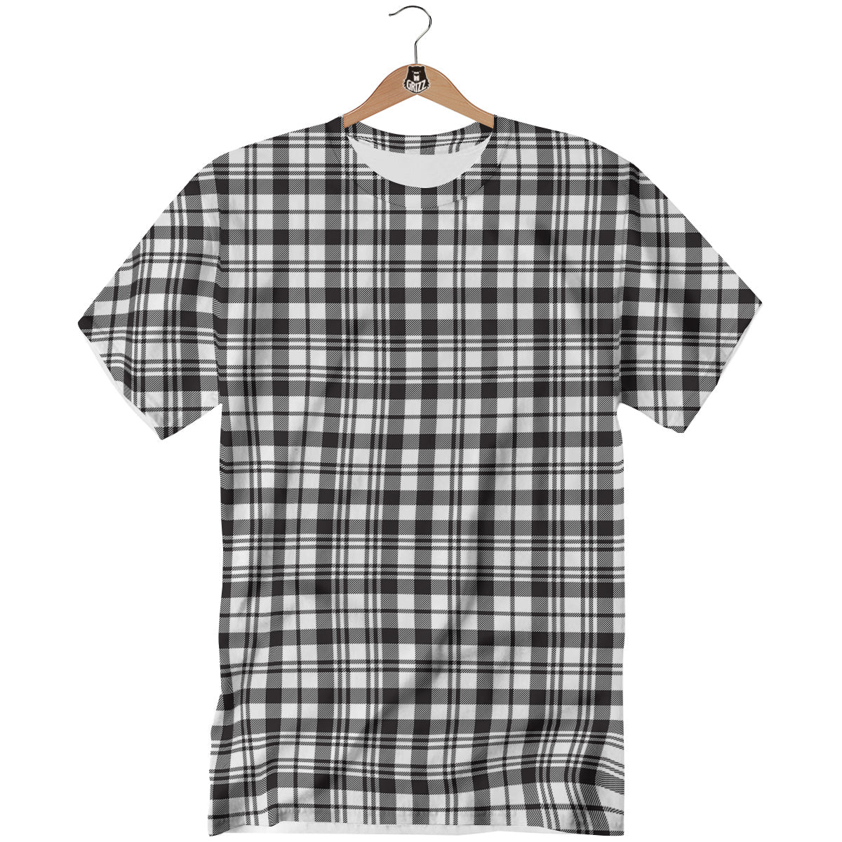 Scottish Tartan Black Watch Print T-Shirt-grizzshop