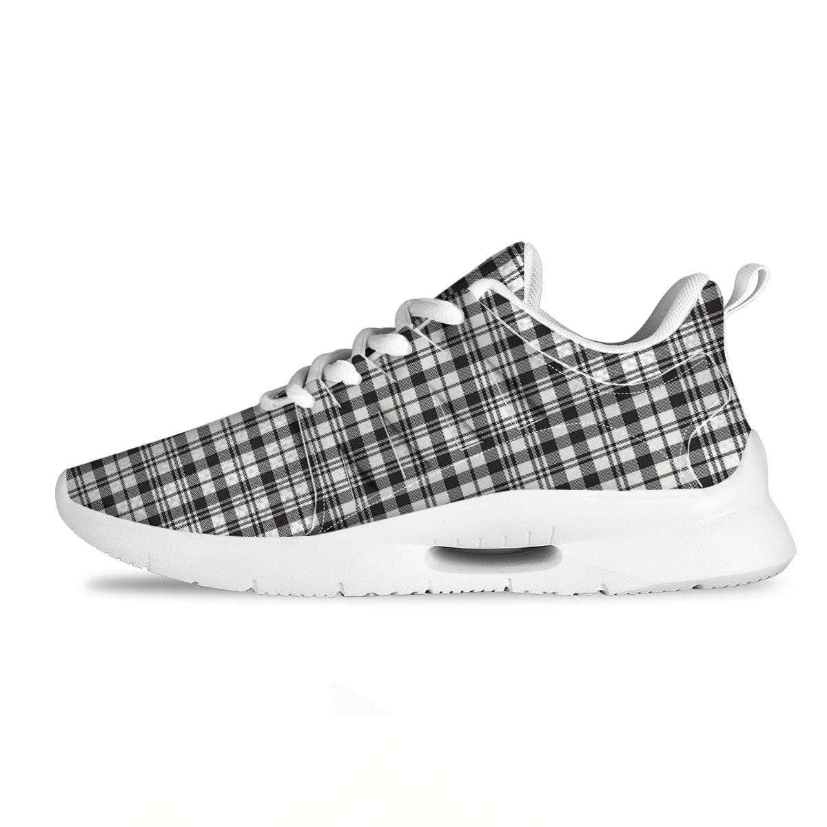 Scottish Tartan Black Watch Print Tennis Shoes-grizzshop