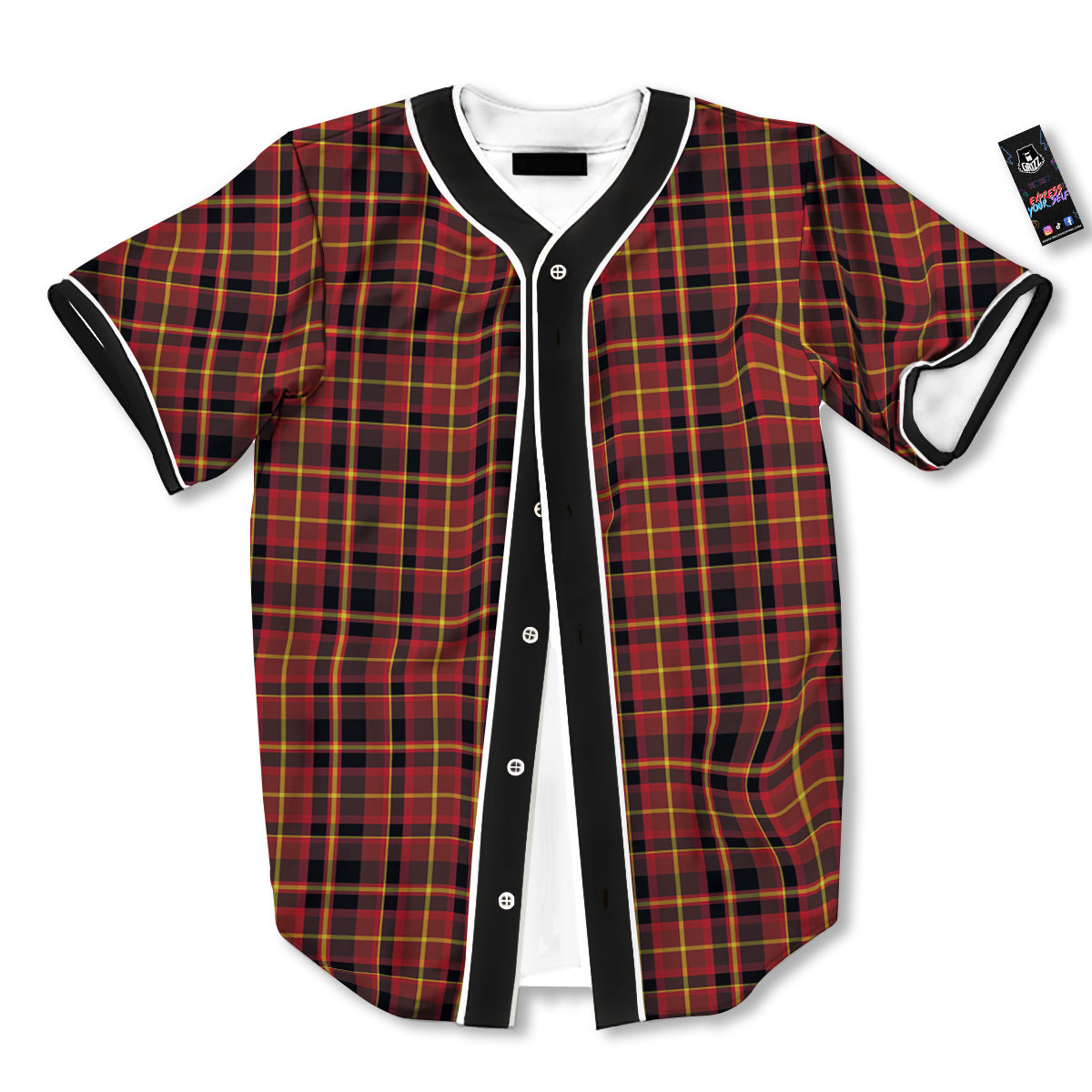 Scottish Tartan Clan Wallace Print Baseball Jersey-grizzshop