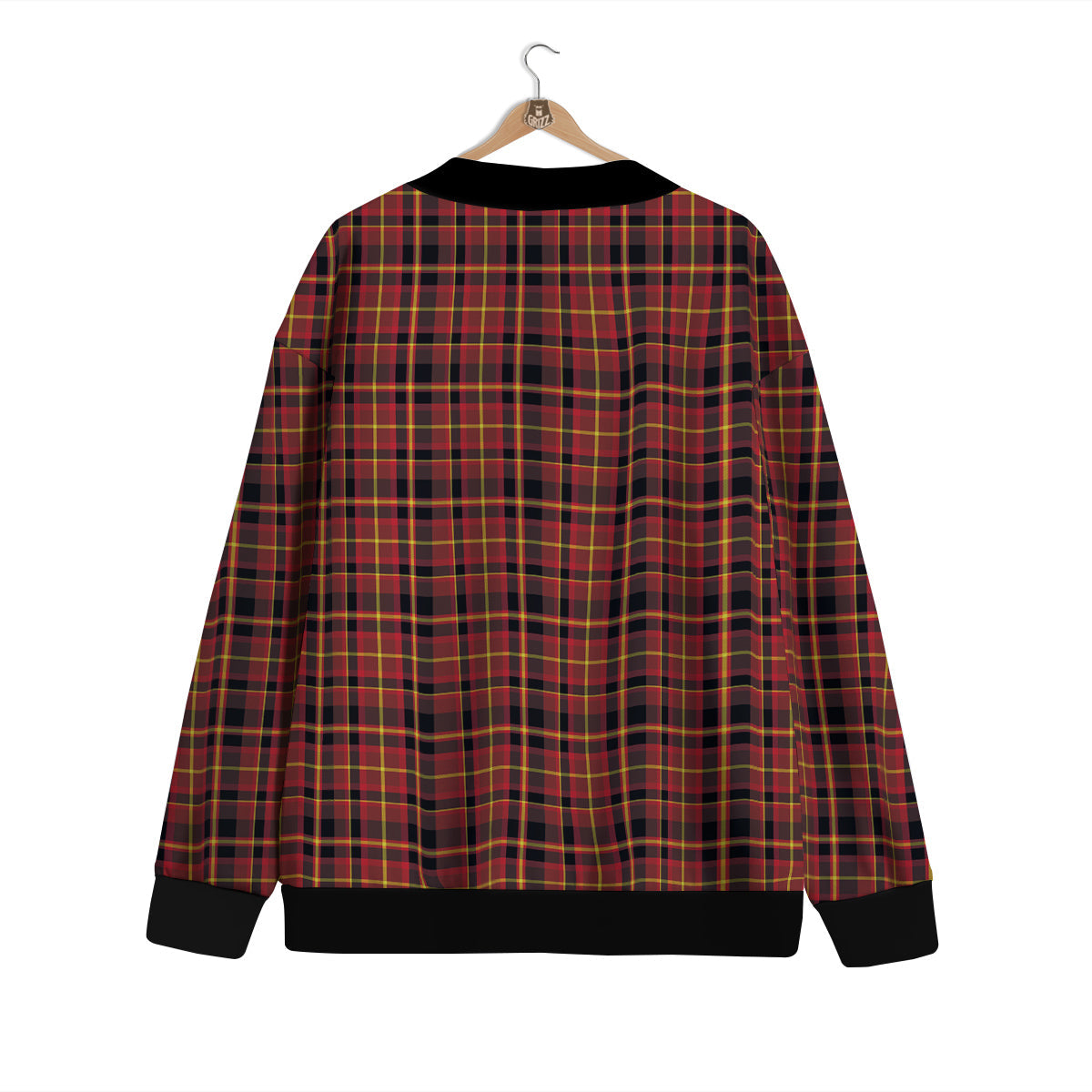 Scottish Tartan Clan Wallace Print Cardigan-grizzshop