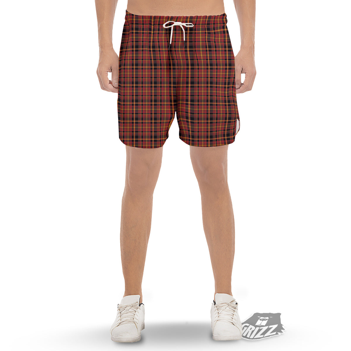 Scottish Tartan Clan Wallace Print Men's Gym Shorts-grizzshop
