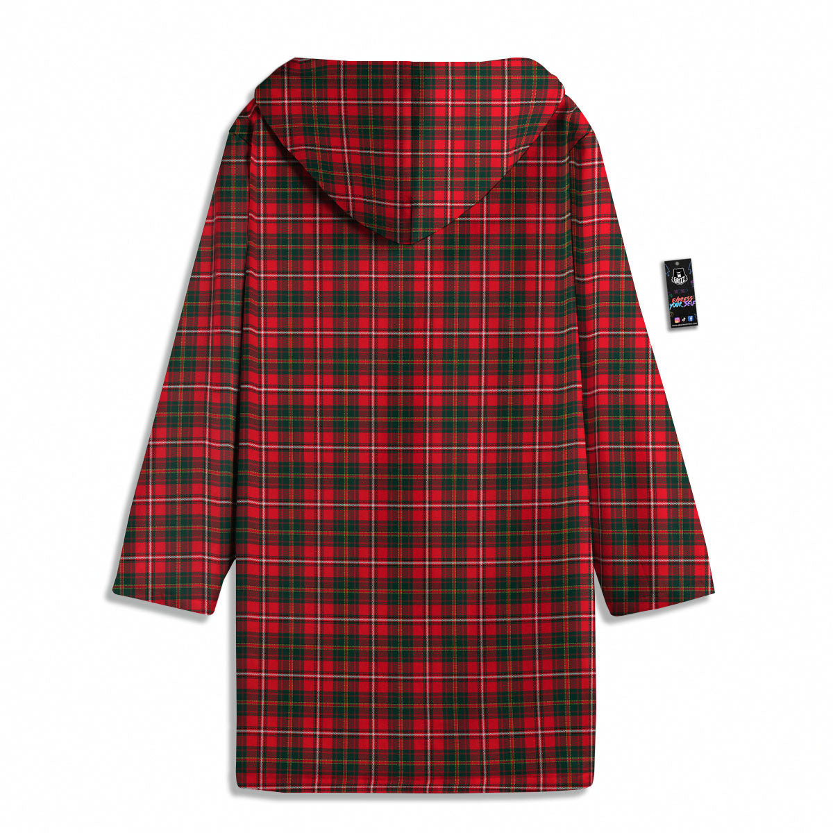 Scottish Tartan Green And Red Print Men's Windbreaker Jacket-grizzshop