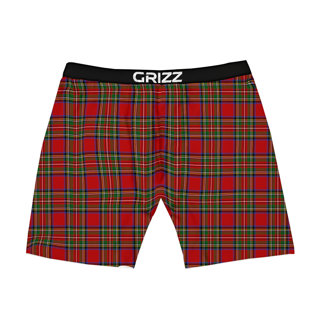 Scottish Tartan Pixel Stewart Print Pattern Boxer Briefs-grizzshop
