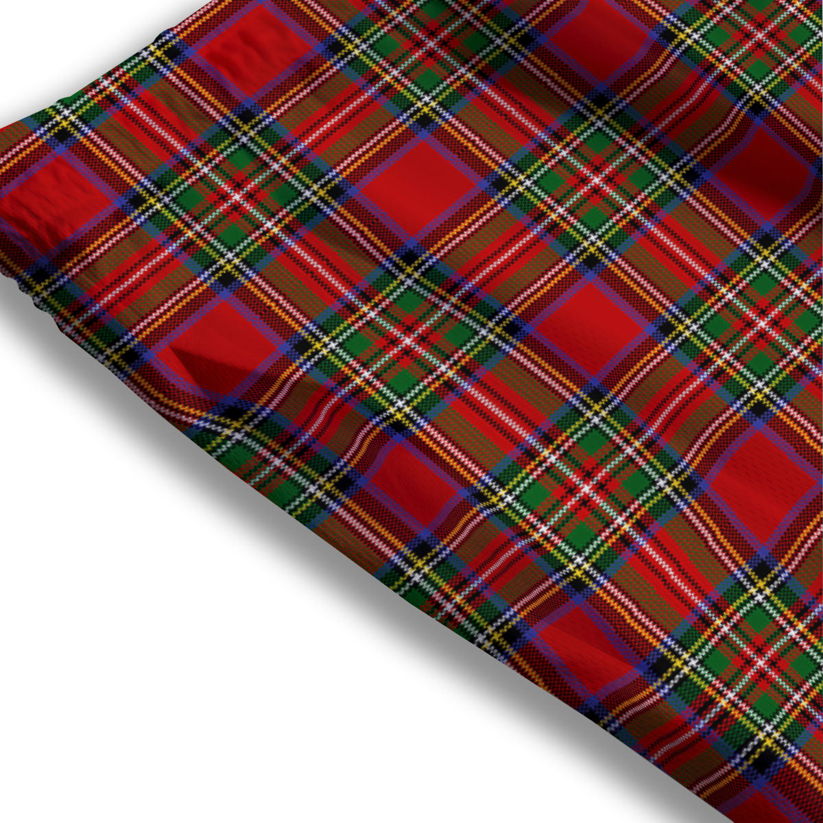 Scottish Tartan Pixel Stewart Print Pattern Mesh Shorts