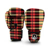 Scottish Tartan Red Yellow Plaid Boxing Gloves-grizzshop