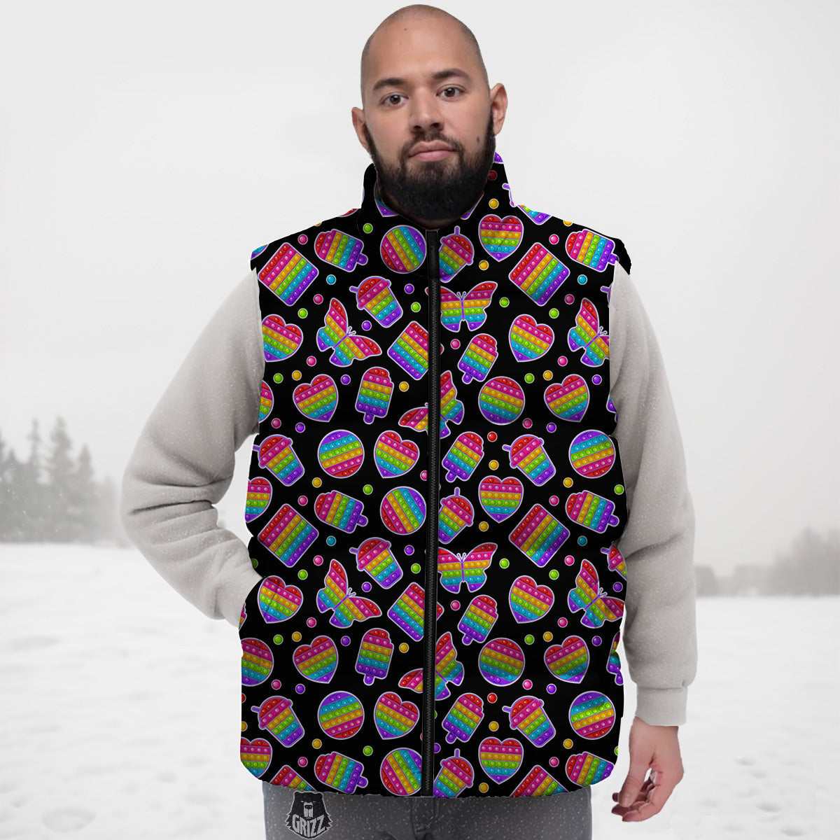 Scottish Tartan Red Yellow Plaid Down Vest